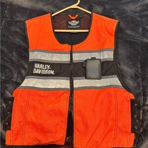 Harley-Davidson Reflective Orange and Black Vest